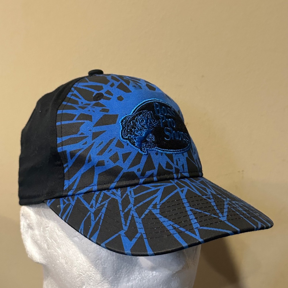 Bass Pro Shops Youth Hat Blue Black Geometric Shattered Glass Snapback Cap